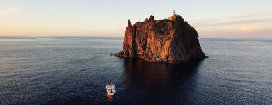 Panoramic view of Sicily and the Aeolian Islands during a wine and wellness trip, showcasing natural landscapes and scenic views.