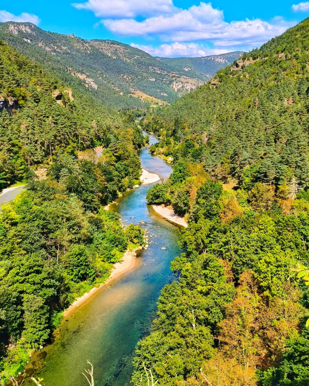 Participant at a yoga retreat in France, surrounded by serene natural landscapes.