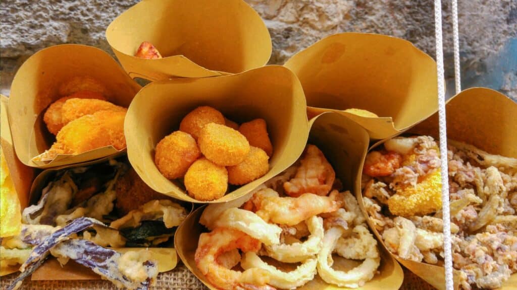 Cuoppo napoletano of fried seafood - Travel to Amalfi Coast, Travel to Napoli, Italian Cuisine