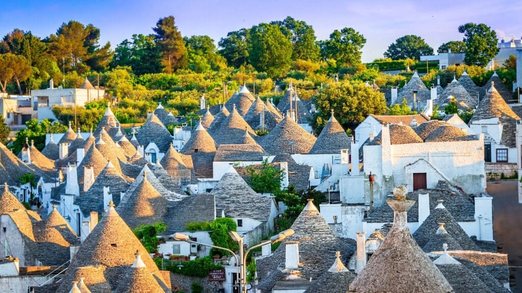 Trulli Roofs Of Alberobello In Puglia, A Unique Architectural Feature In Southern Italy.