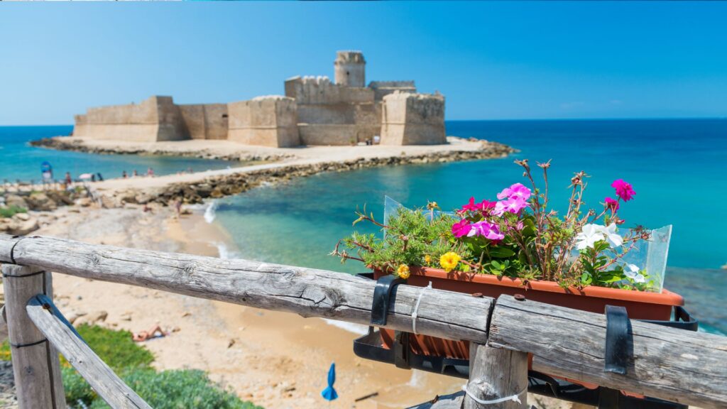 Calabrian Food Guide Featuring The Coastal Landscape And Turquoise Sea Of Calabria, Southern Italy